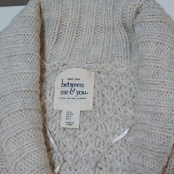 Acrilic/wool gorgeous long open cream cardigan - Picture 7 of 8